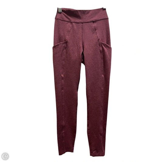 Athletic Leggings By Lululemon In Maroon, Size: 4