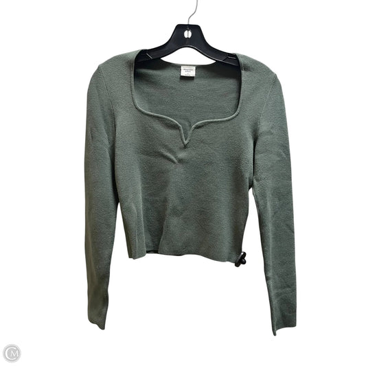 Top Long Sleeve By Abercrombie And Fitch In Green, Size: S