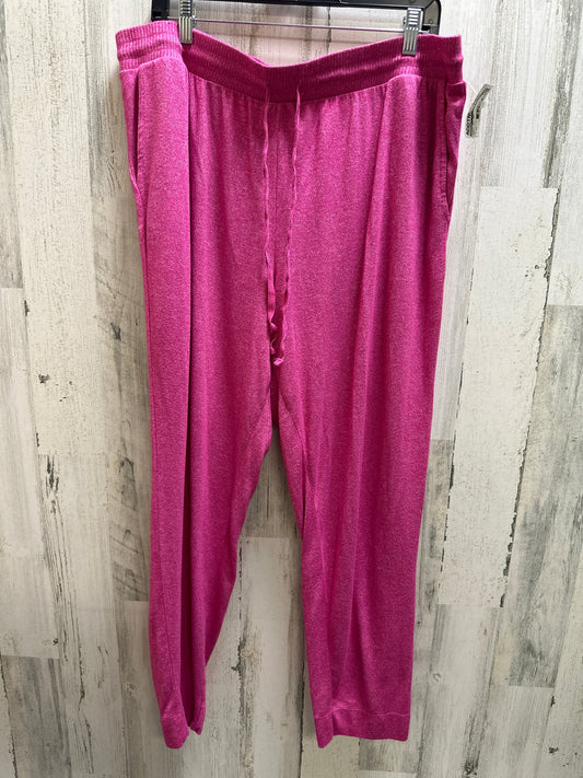 Pink Pants Set 2pc Natori, Size 2x