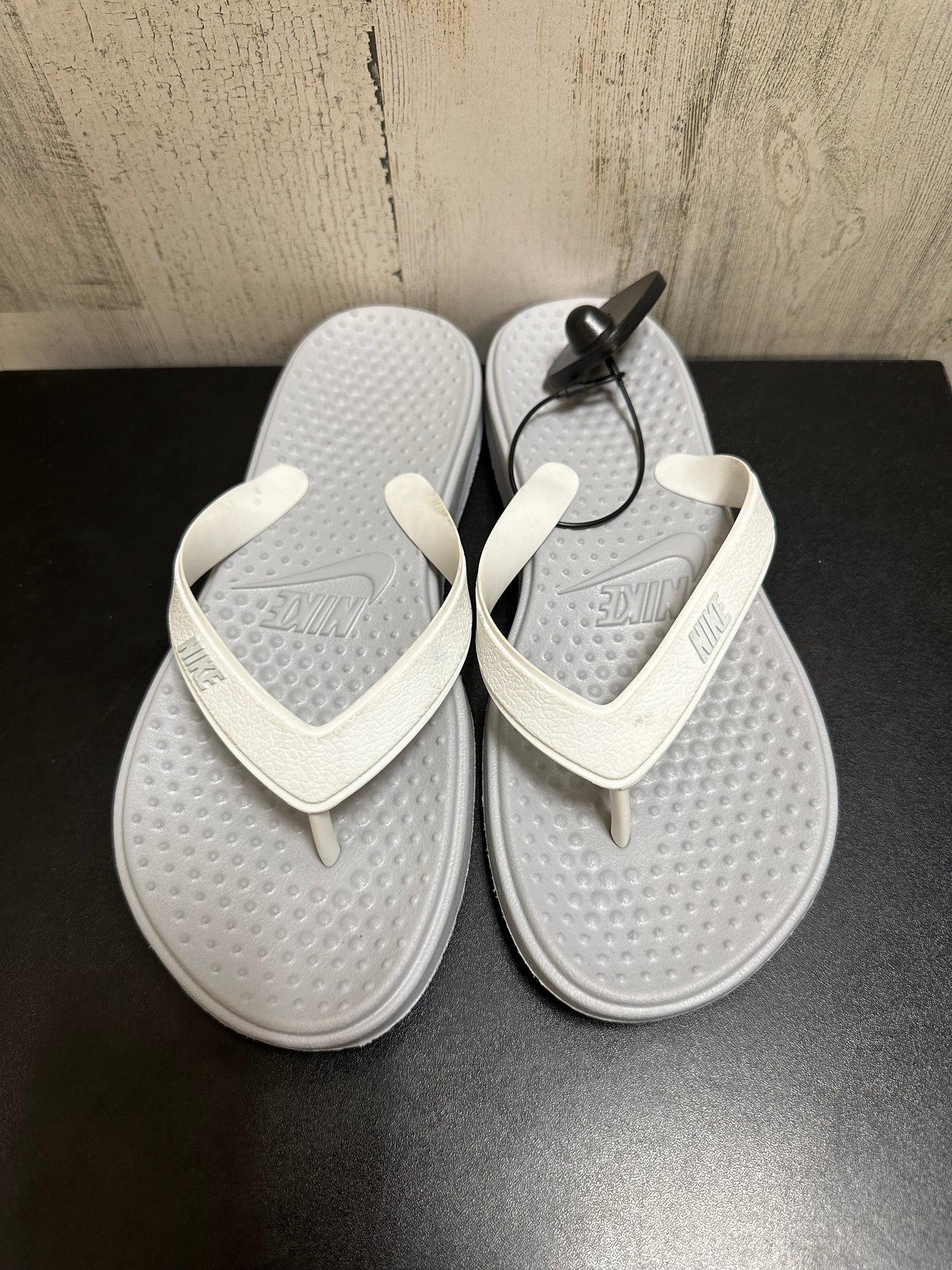 Grey Sandals Flip Flops Nike, Size 9