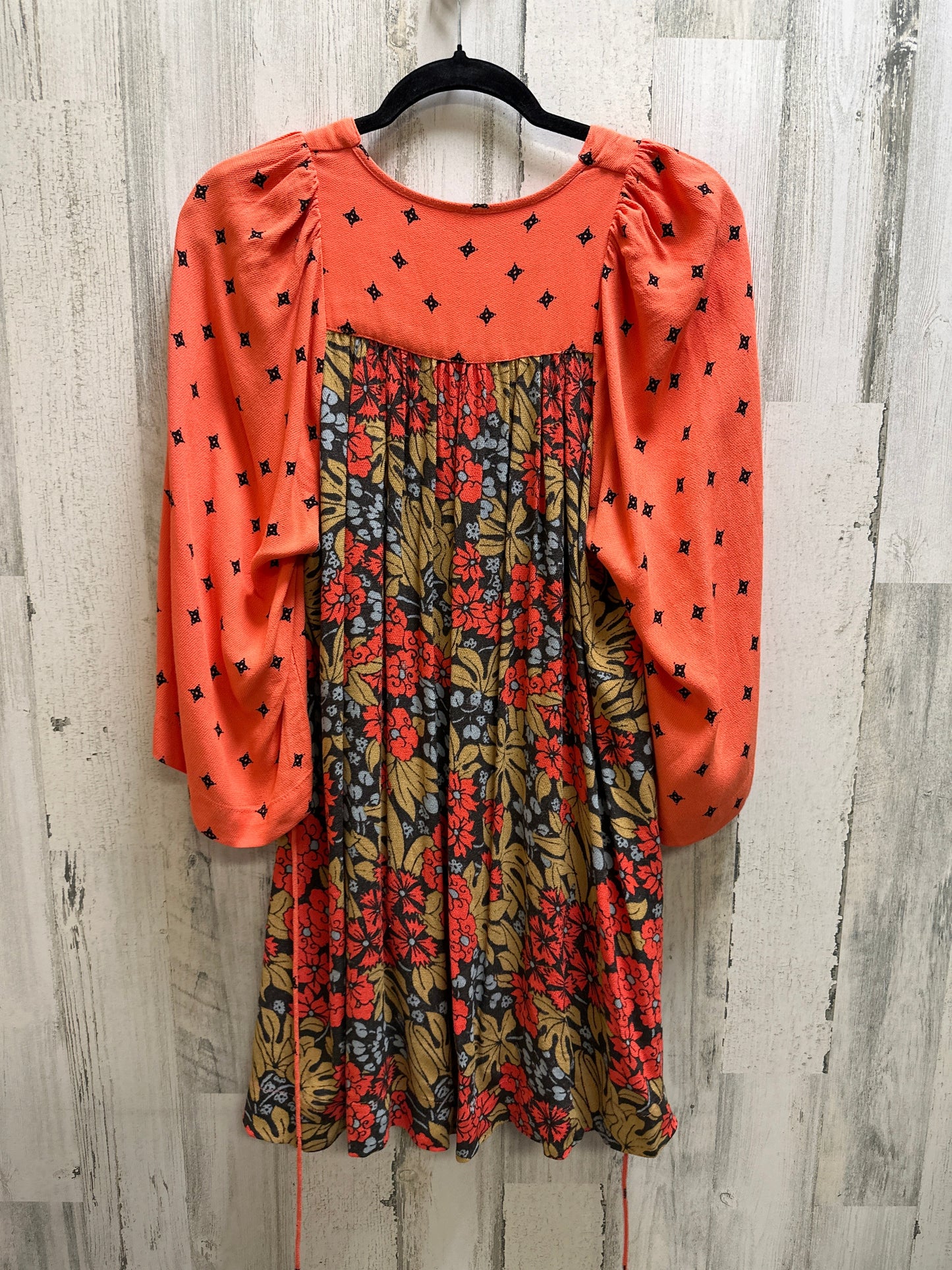 Orange Dress Casual Short Free People, Size Xs