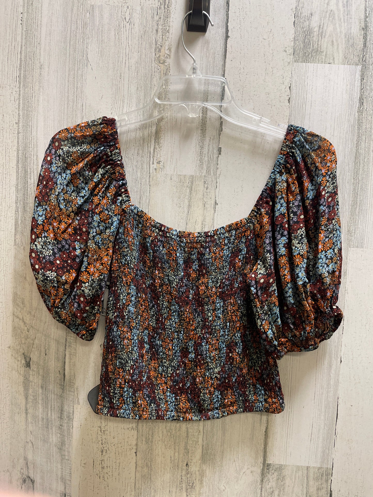 Brown Top Short Sleeve Free People, Size Xs