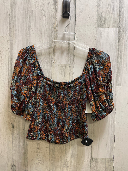 Brown Top Short Sleeve Free People, Size Xs