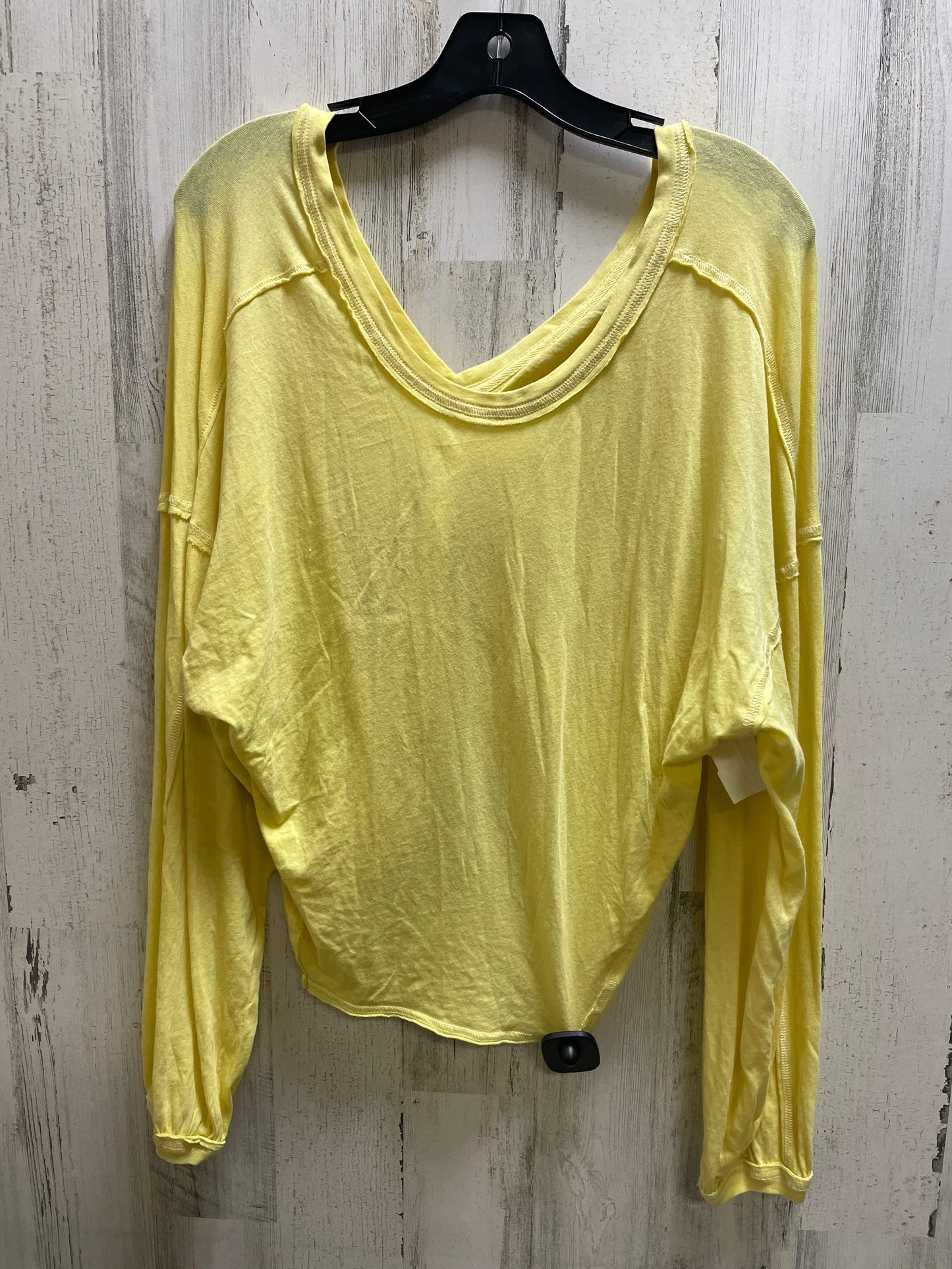 Yellow Top Long Sleeve Free People, Size S