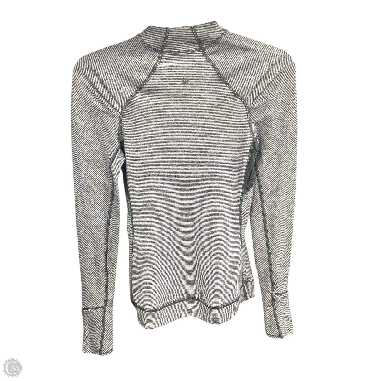 Athletic Top Long Sleeve Crewneck By Lululemon In Striped Pattern, Size: 2