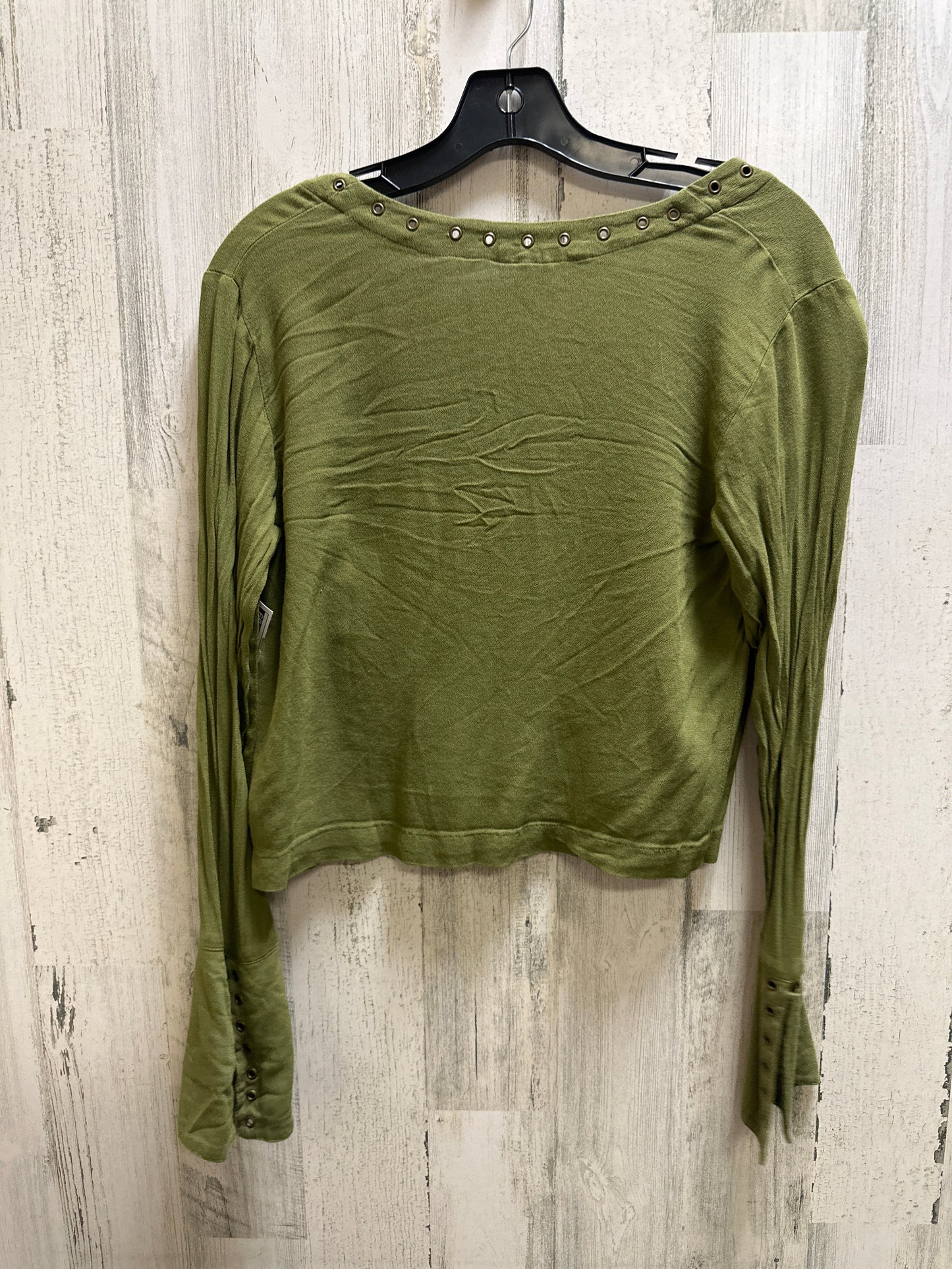 Green Top Long Sleeve Free People, Size Xs