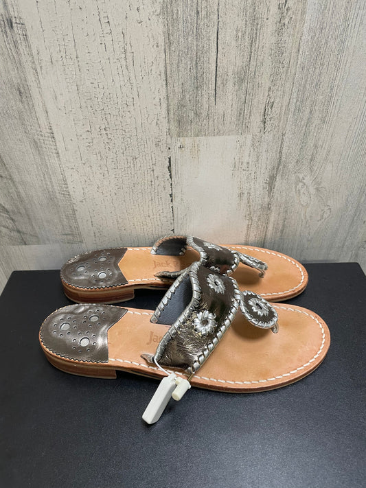 Sandals Flip Flops By Jack Rogers In Bronze, Size: 7