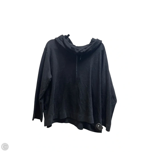 Sweatshirt Collar By Jones New York In Black, Size: 3x