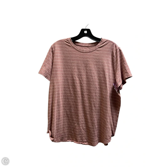 Athletic Top Short Sleeve By Lululemon In Red, Size: M