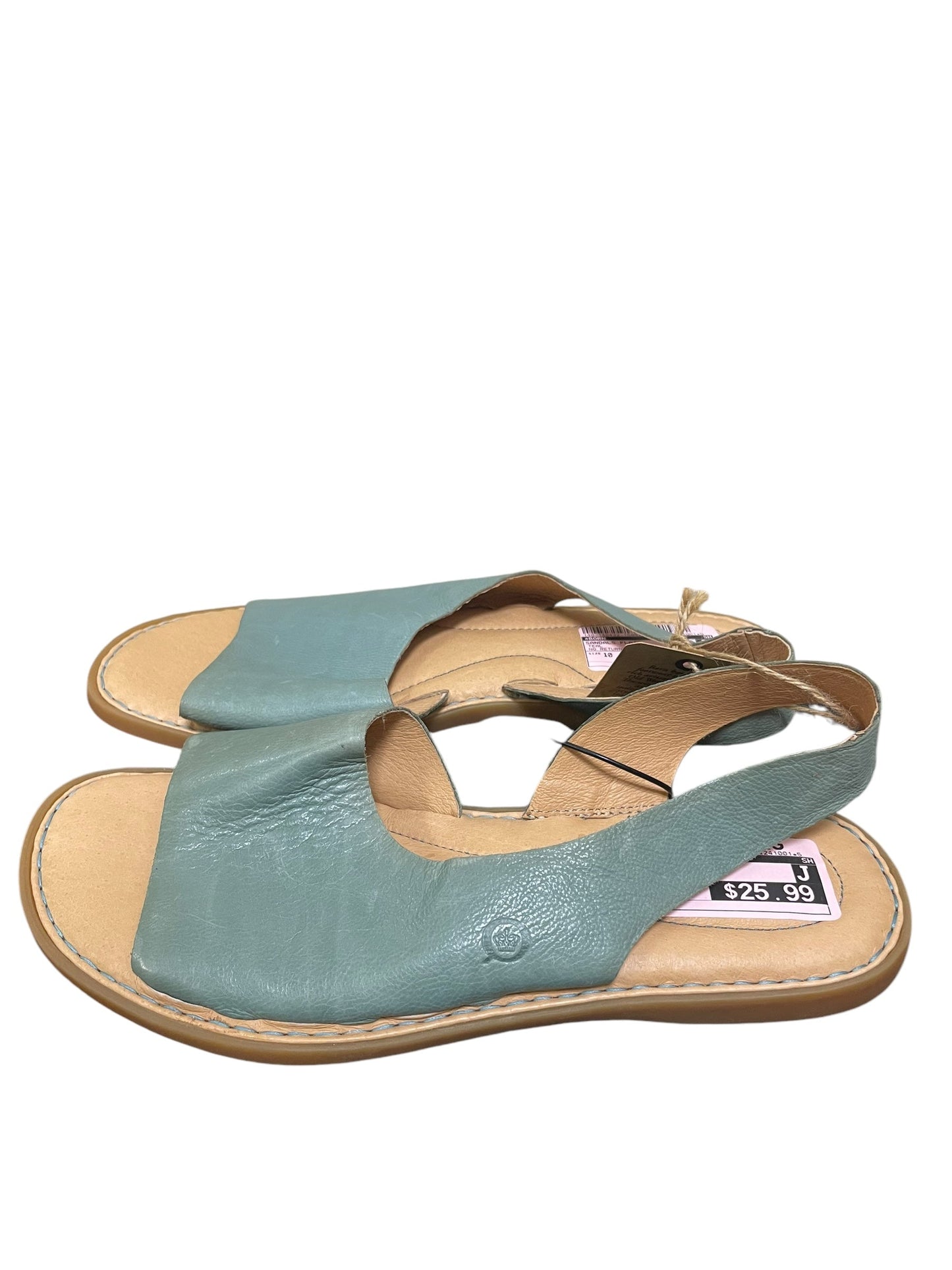 Sandals Flats By Born In Teal, Size: 10