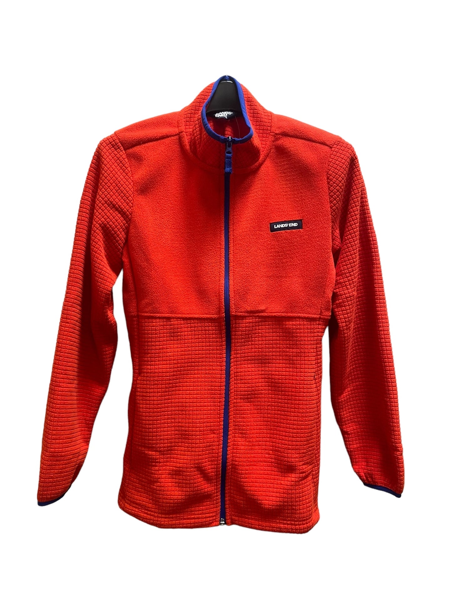 Jacket Fleece By Lands End In Orange, Size: M