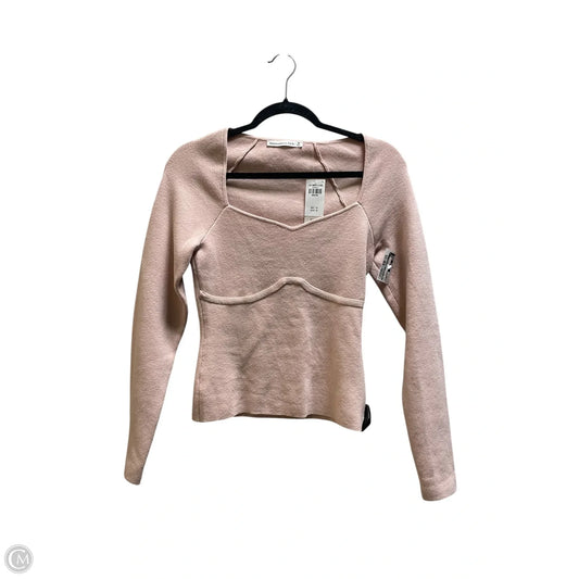 Top Long Sleeve By Abercrombie And Fitch In Pink, Size: M