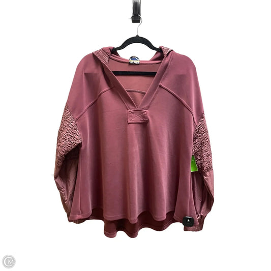 Sweatshirt Hoodie By Arula In Purple, Size: 1x