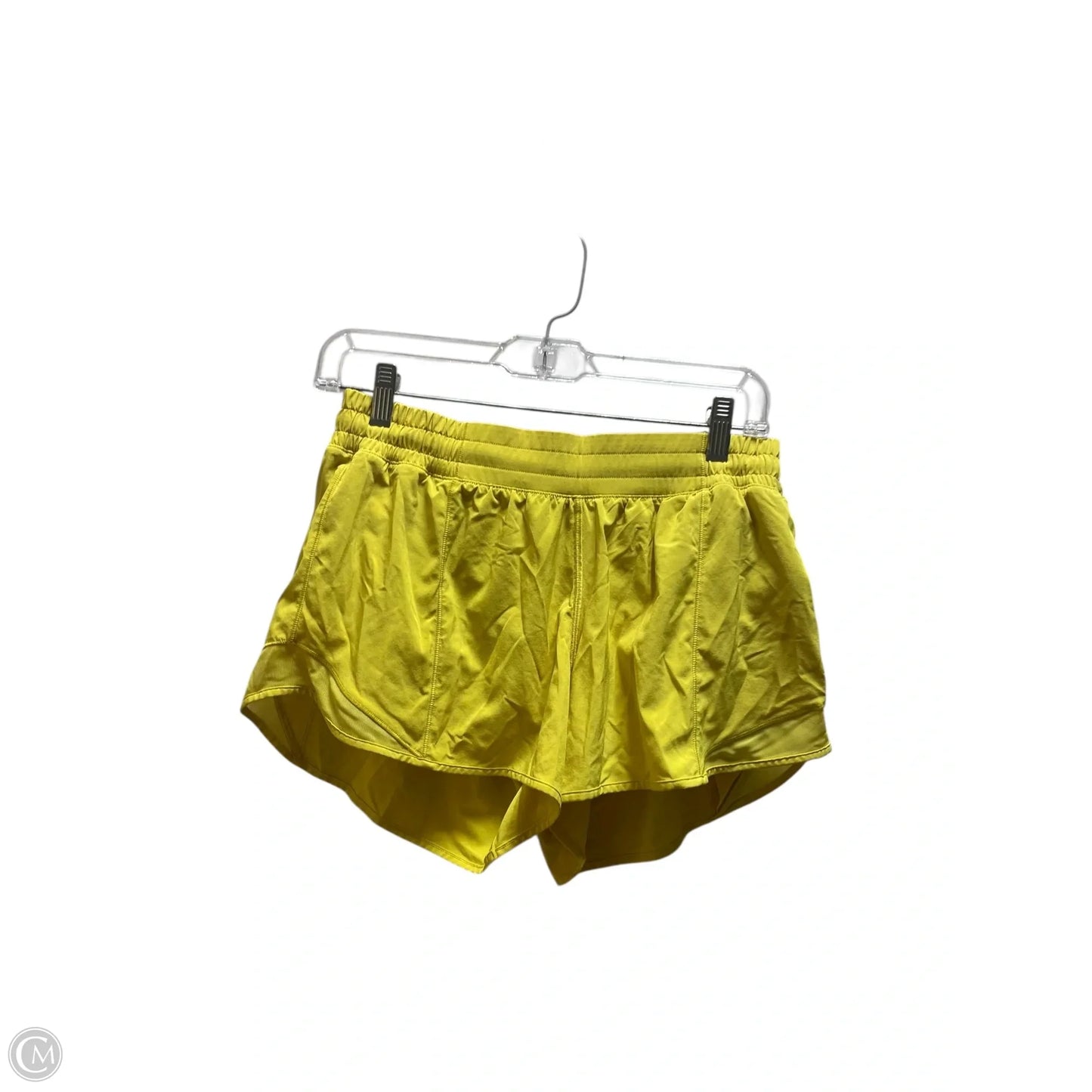 Athletic Shorts By Lululemon In Yellow, Size: 8