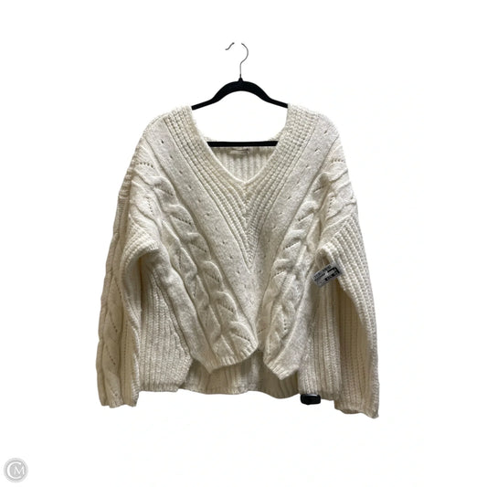 Sweater By Anthropologie In White, Size: Xl
