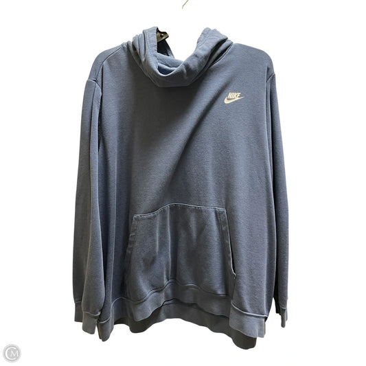 Sweatshirt Hoodie By Nike Apparel In Blue, Size: 2x