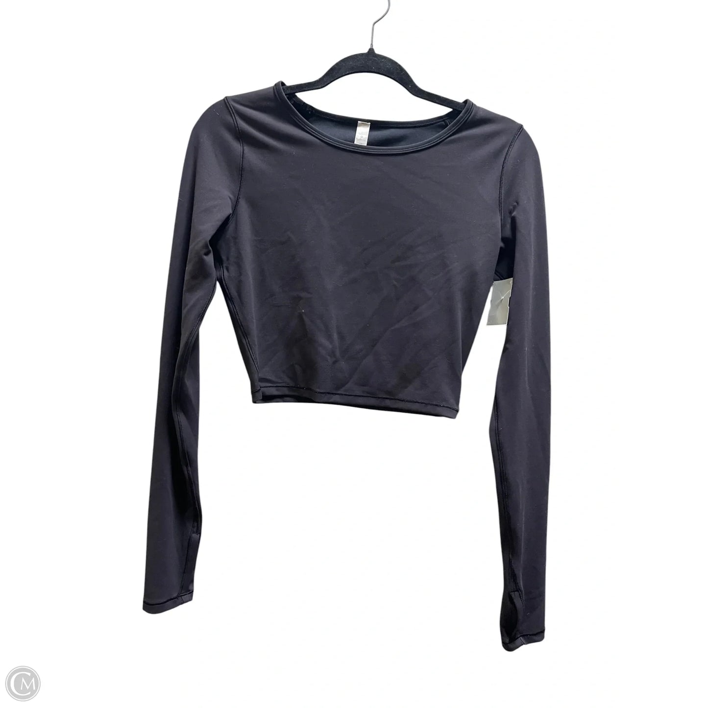 Athletic Top Long Sleeve Collar By Lululemon In Black, Size: 6
