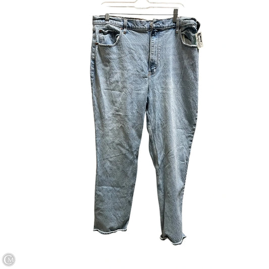Jeans Straight By Abercrombie And Fitch In Blue Denim, Size: 16