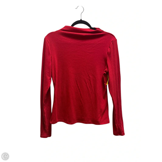 Top Long Sleeve By A New Day In Red, Size: M