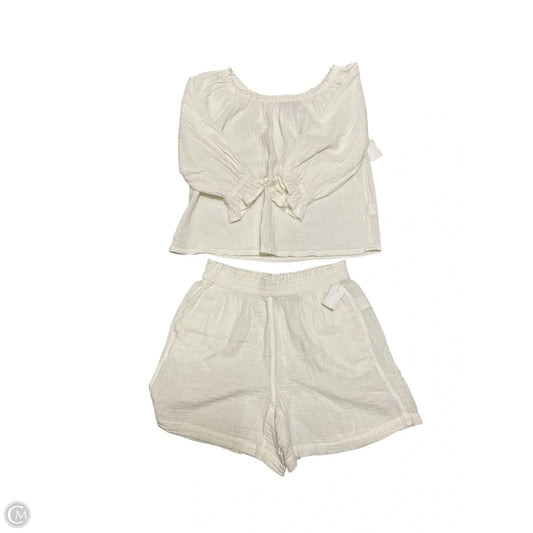 Shorts Set By Lands End In Cream, Size: S