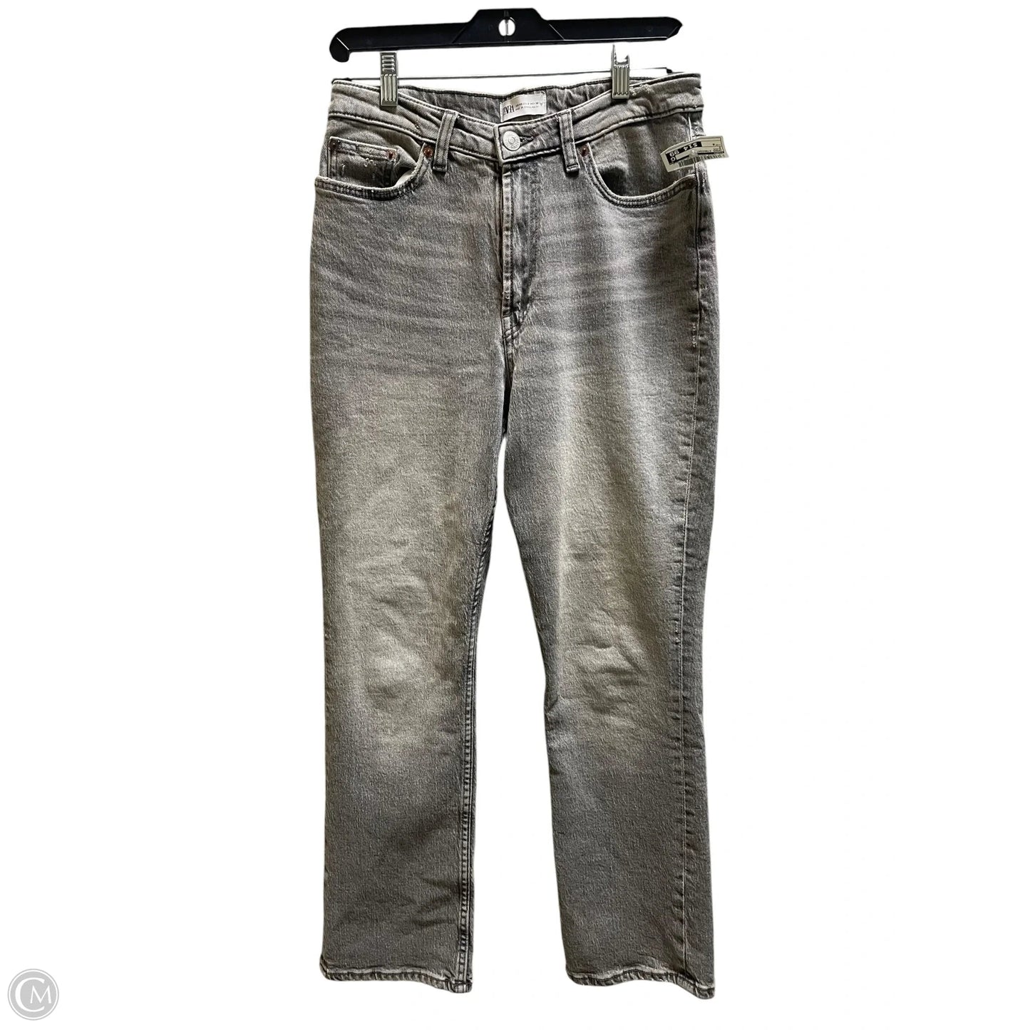 Jeans Straight By Zara In Black, Size: 8