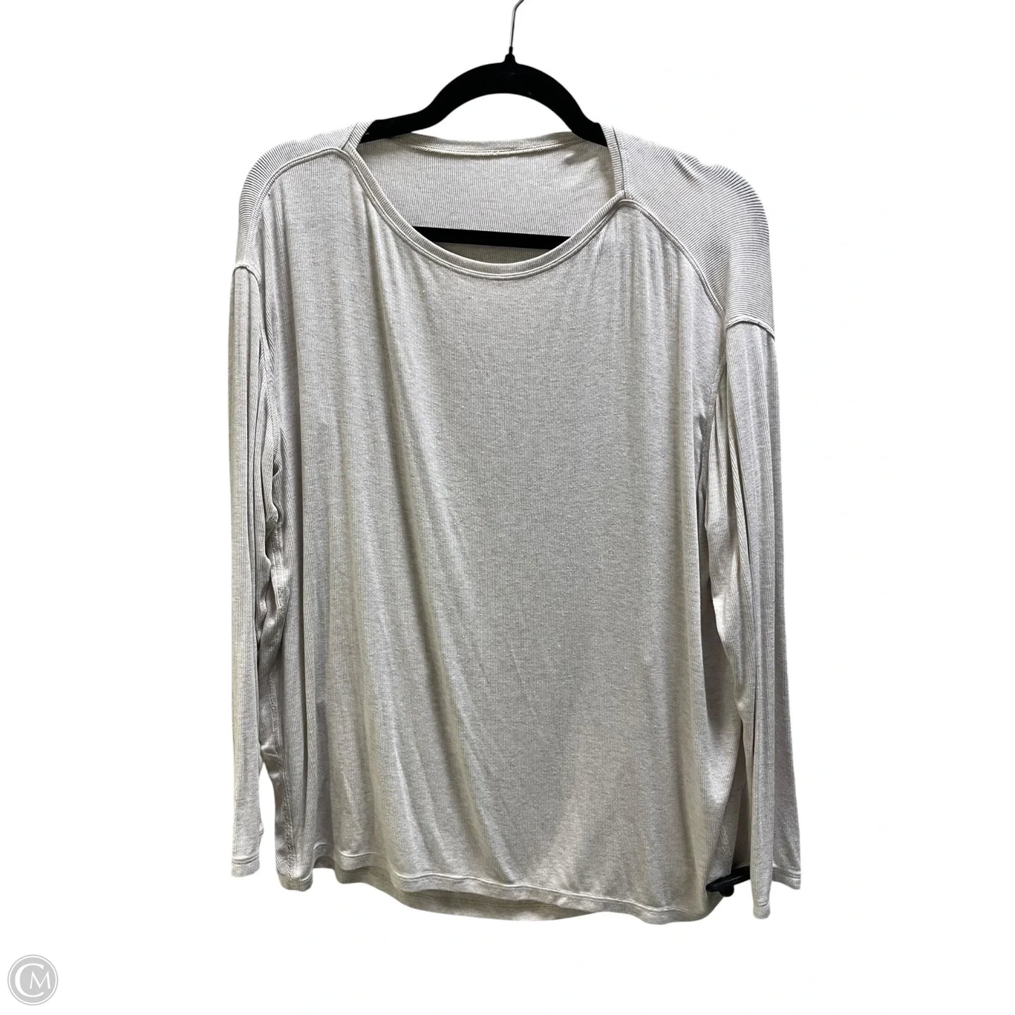 Top Long Sleeve By Lululemon In Cream, Size: L