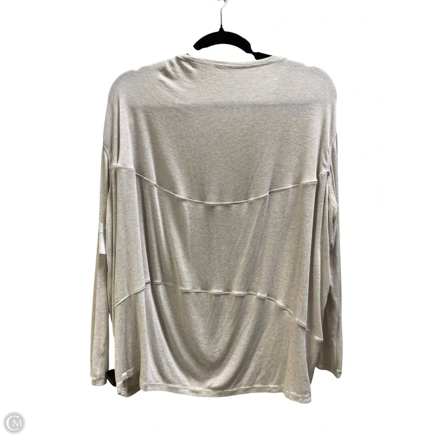 Top Long Sleeve By Lululemon In Cream, Size: L