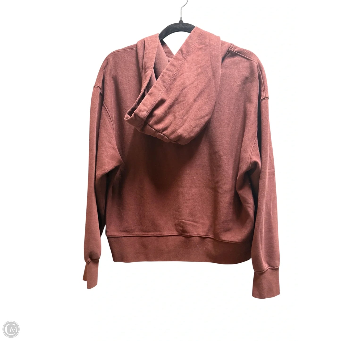 Sweatshirt Hoodie By Champion In Maroon, Size: L