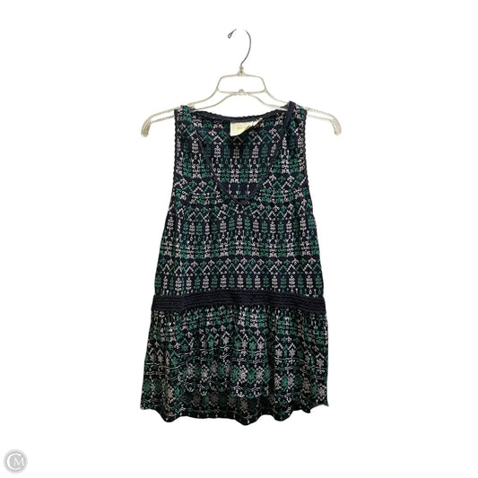 Top Sleeveless By Anthropologie In Navy, Size: S