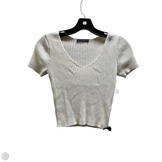 Top Short Sleeve By Brandy Melville In Cream, Size: S
