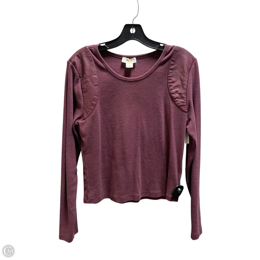 Top Long Sleeve By Maeve In Maroon, Size: L