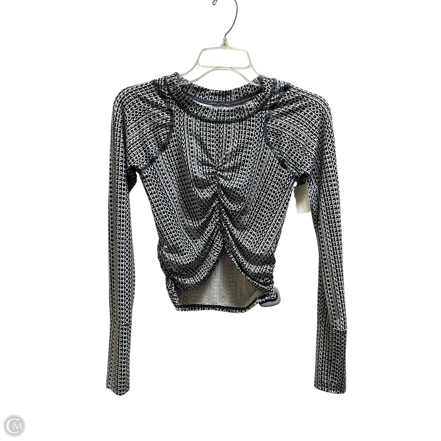 Athletic Top Long Sleeve Crewneck By Free People In Black, Size: Xs