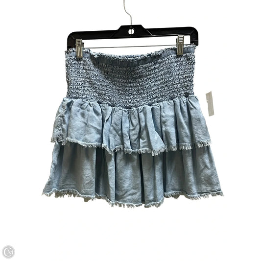 Skirt Maxi By Aerie In Blue Denim, Size: M