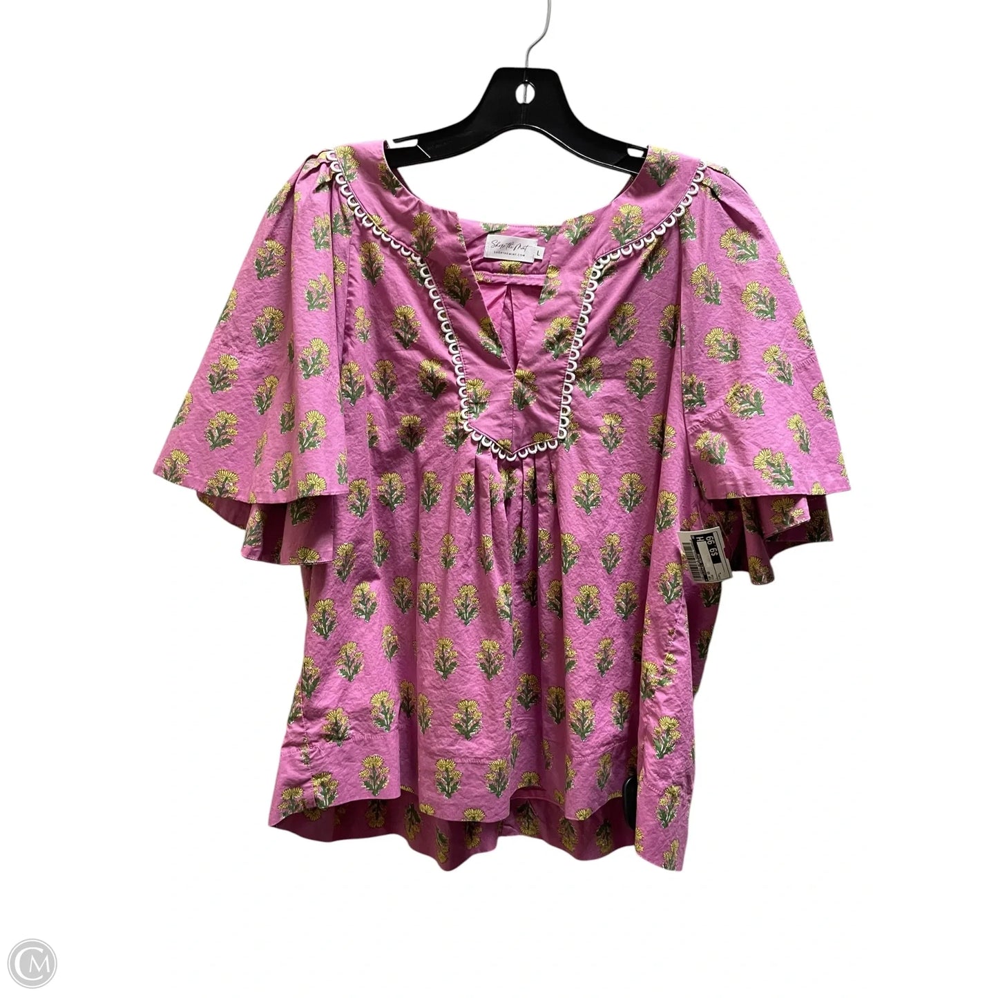 Top Short Sleeve By Clothes Mentor In Pink, Size: L