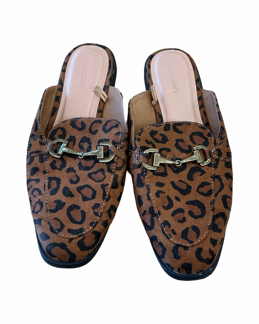 Shoes Flats By Old Navy In Animal Print, Size:6.5