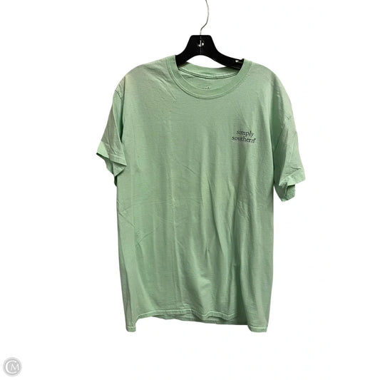 Top Short Sleeve Basic By Simply Southern In Green, Size: L