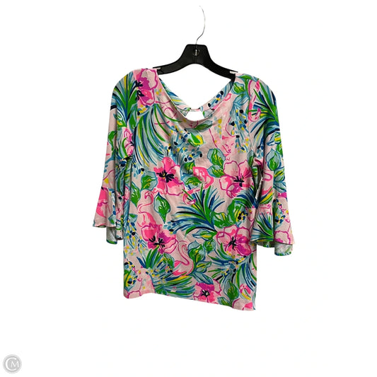 Top Short Sleeve Designer By Lilly Pulitzer In Pink, Size: S