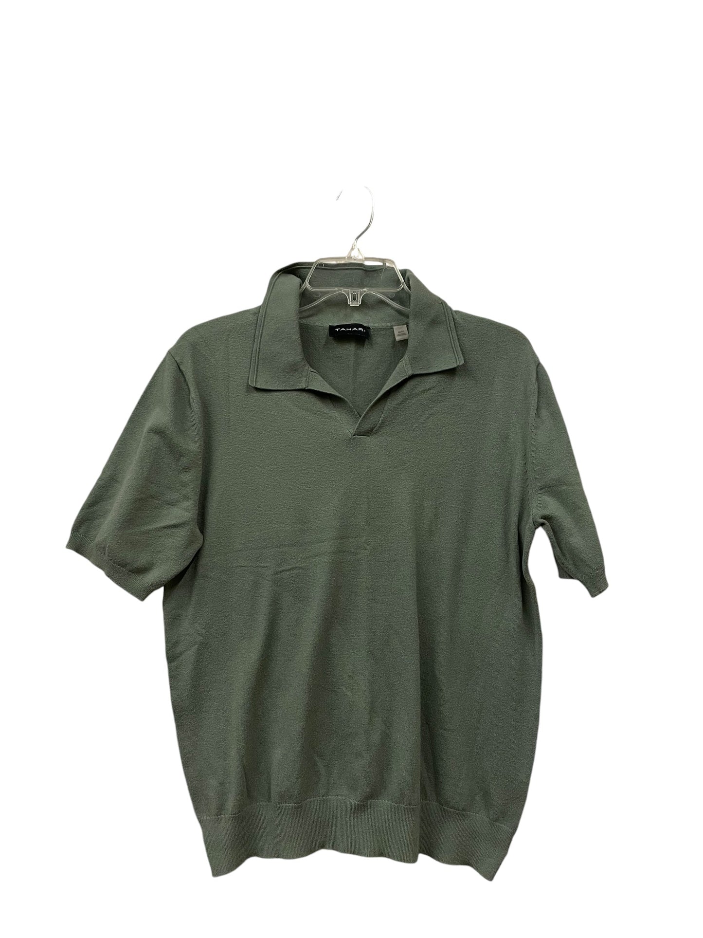 Top Short Sleeve By Tahari By Arthur Levine In Green, Size: M