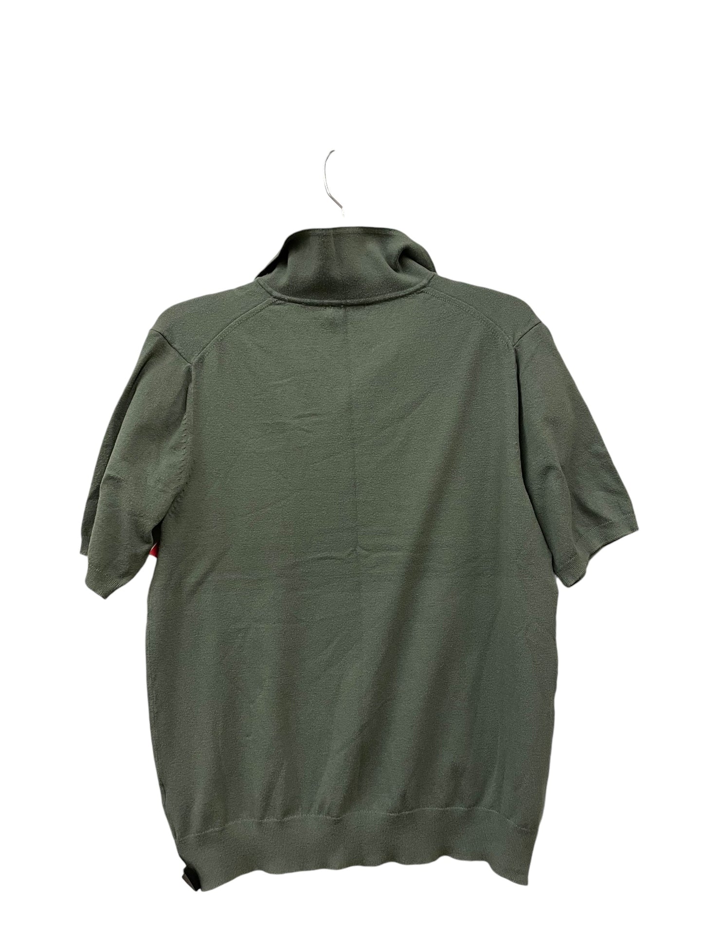 Top Short Sleeve By Tahari By Arthur Levine In Green, Size: M