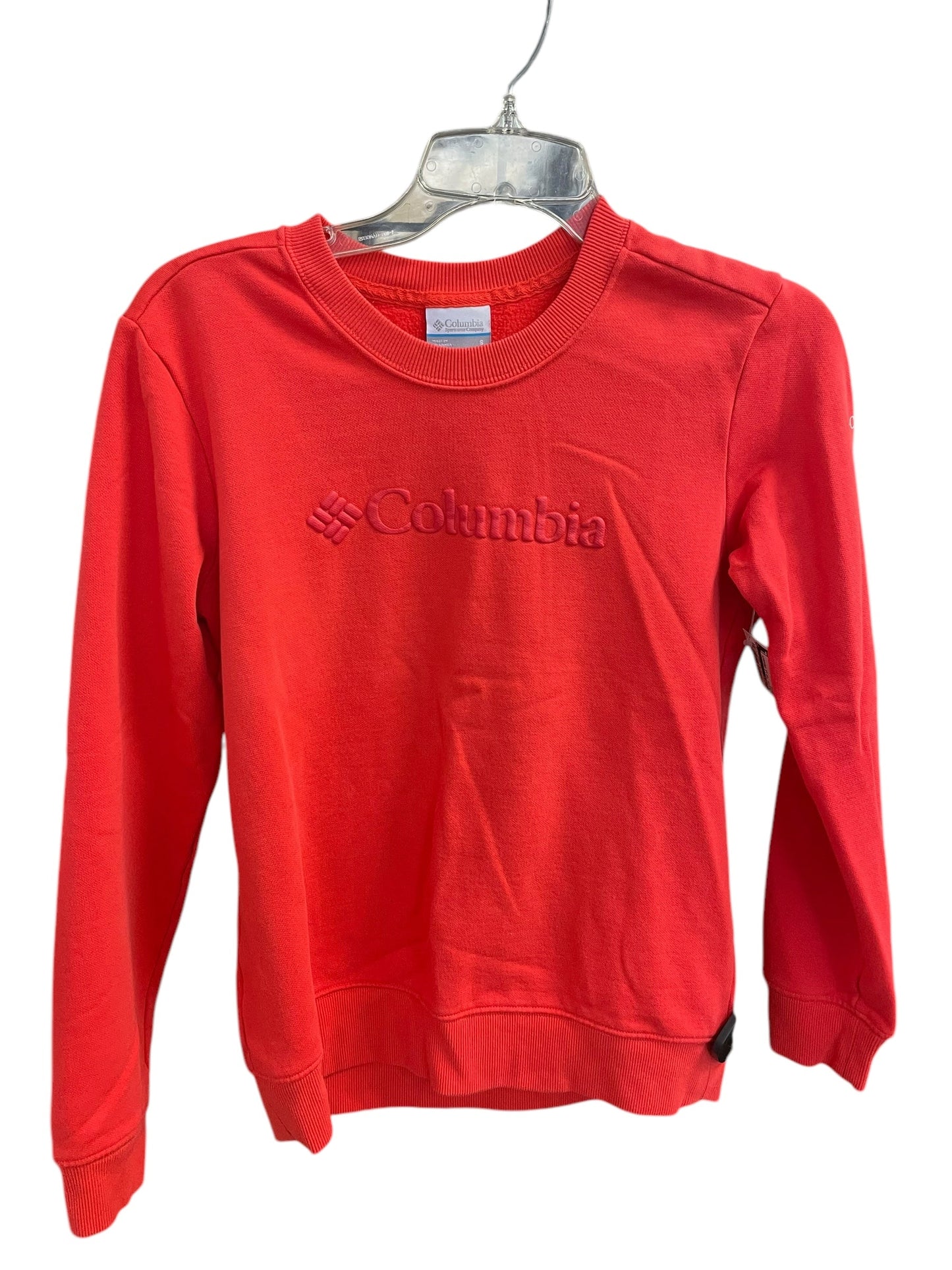 Athletic Top Long Sleeve Crewneck By Columbia In Orange, Size: S