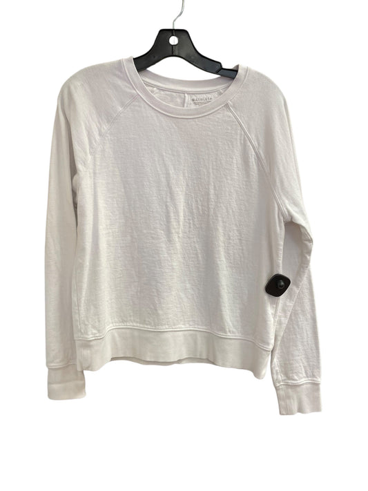 Athletic Top Long Sleeve Crewneck By Athleta In White, Size: Xs