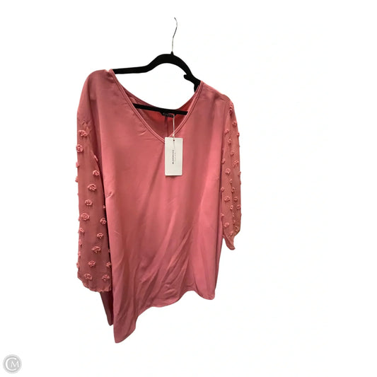 Top Short Sleeve By Clothes Mentor In Pink, Size: 3x
