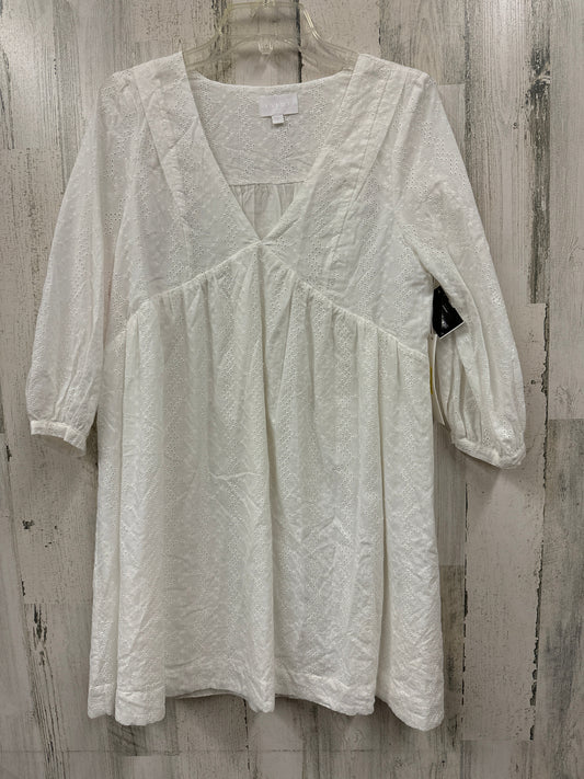 White Dress Casual Short Clothes Mentor, Size S