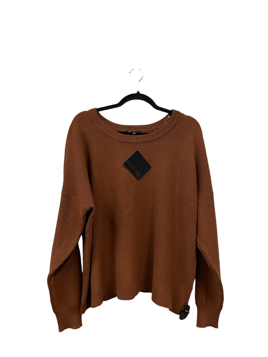 Sweater By Clothes Mentor In Brown, Size: 1x