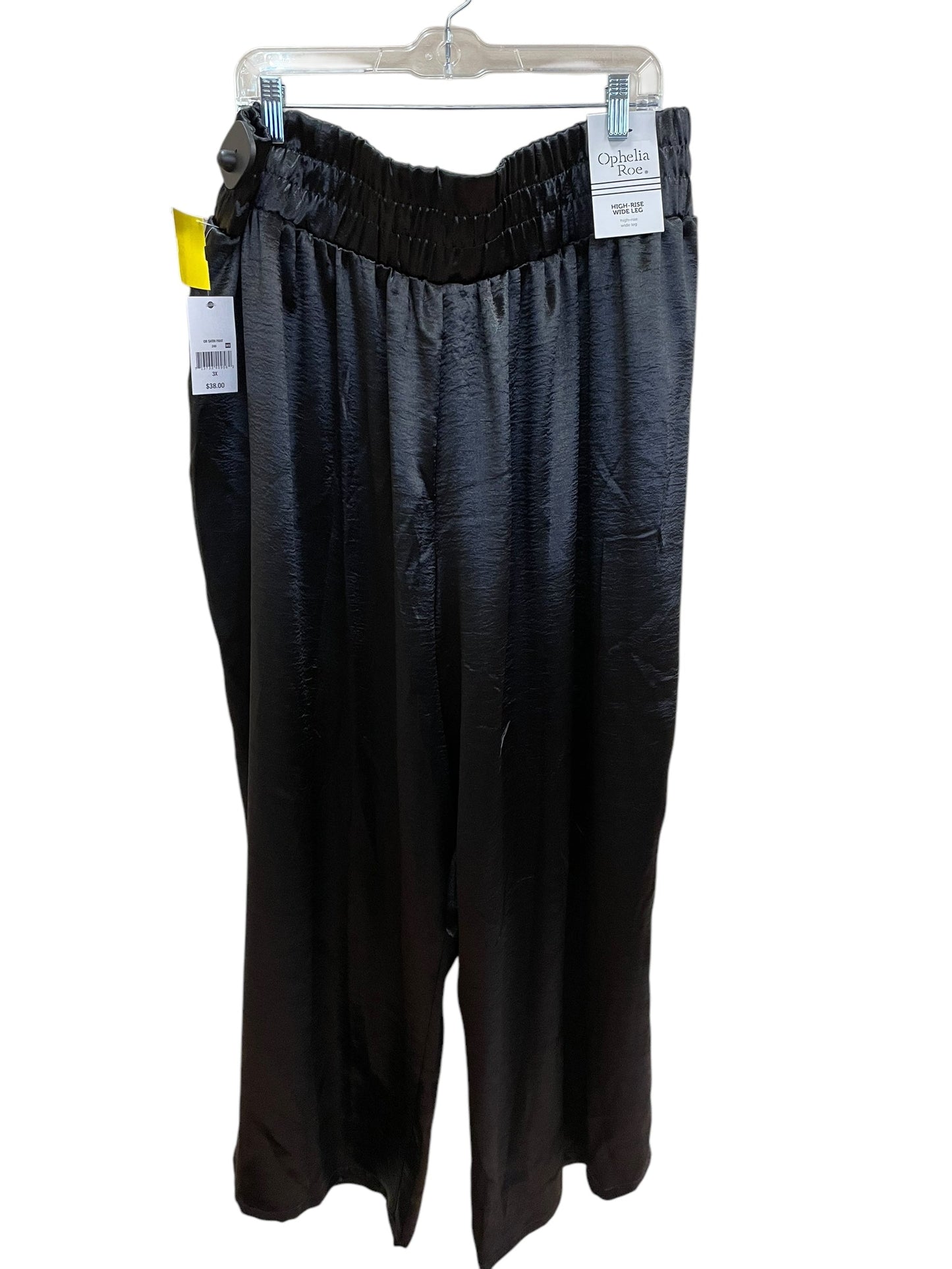 Pants Linen By Ophelia Roe In Black, Size: 3x