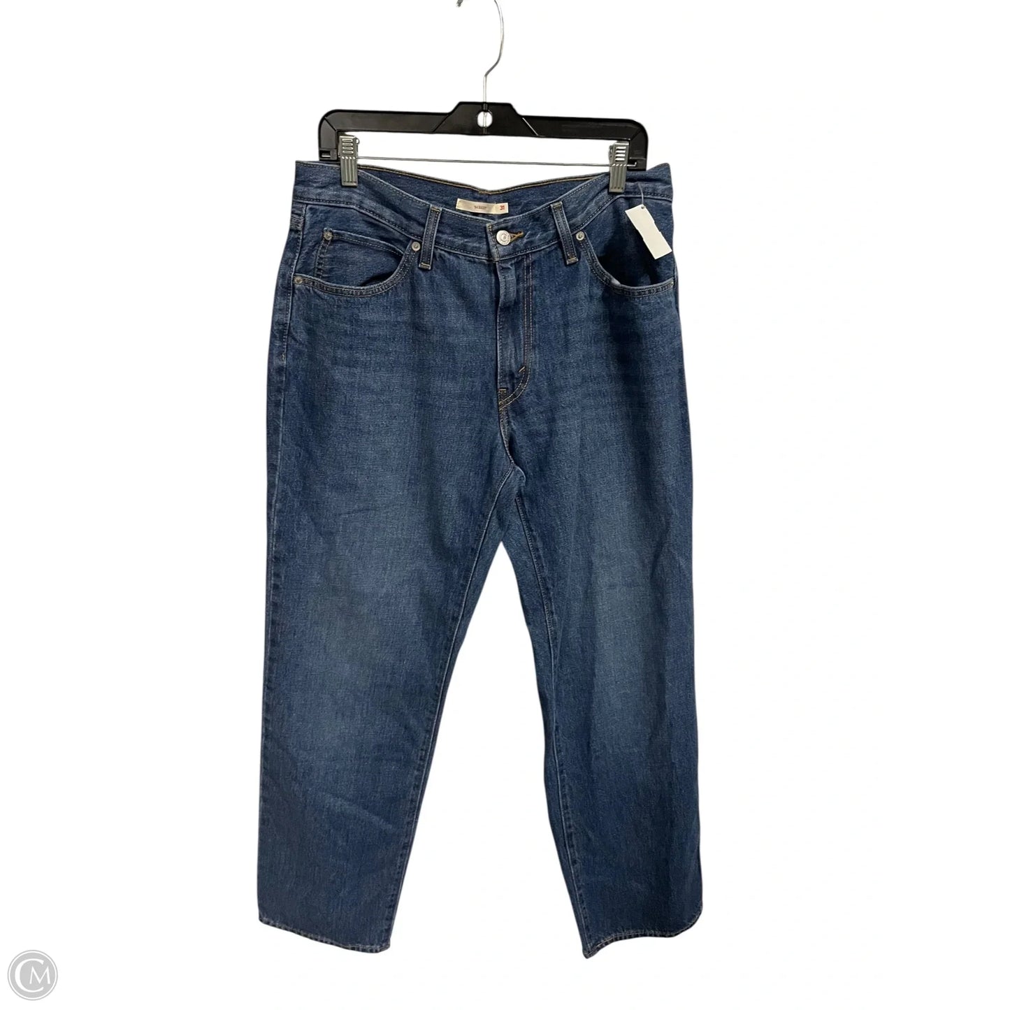 Jeans Straight By Levis In Blue Denim, Size: 12