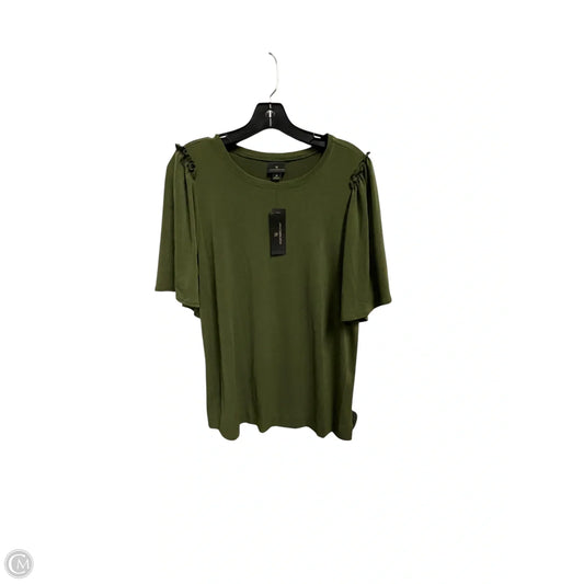 Top Short Sleeve By Worthington In Green, Size: M