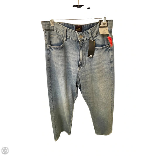 Jeans Straight By Lee In Blue Denim, Size: 12
