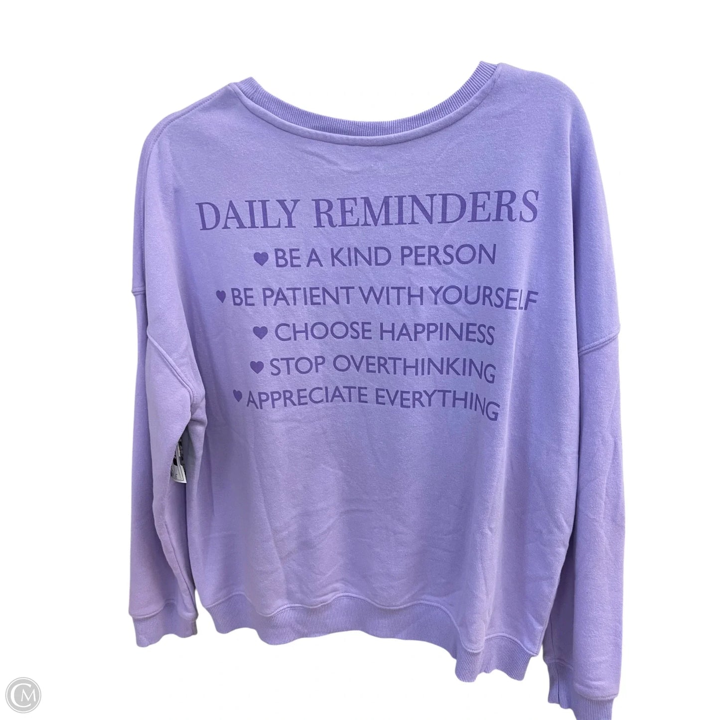 Top Long Sleeve Basic By Zoe And Liv In Purple, Size: L