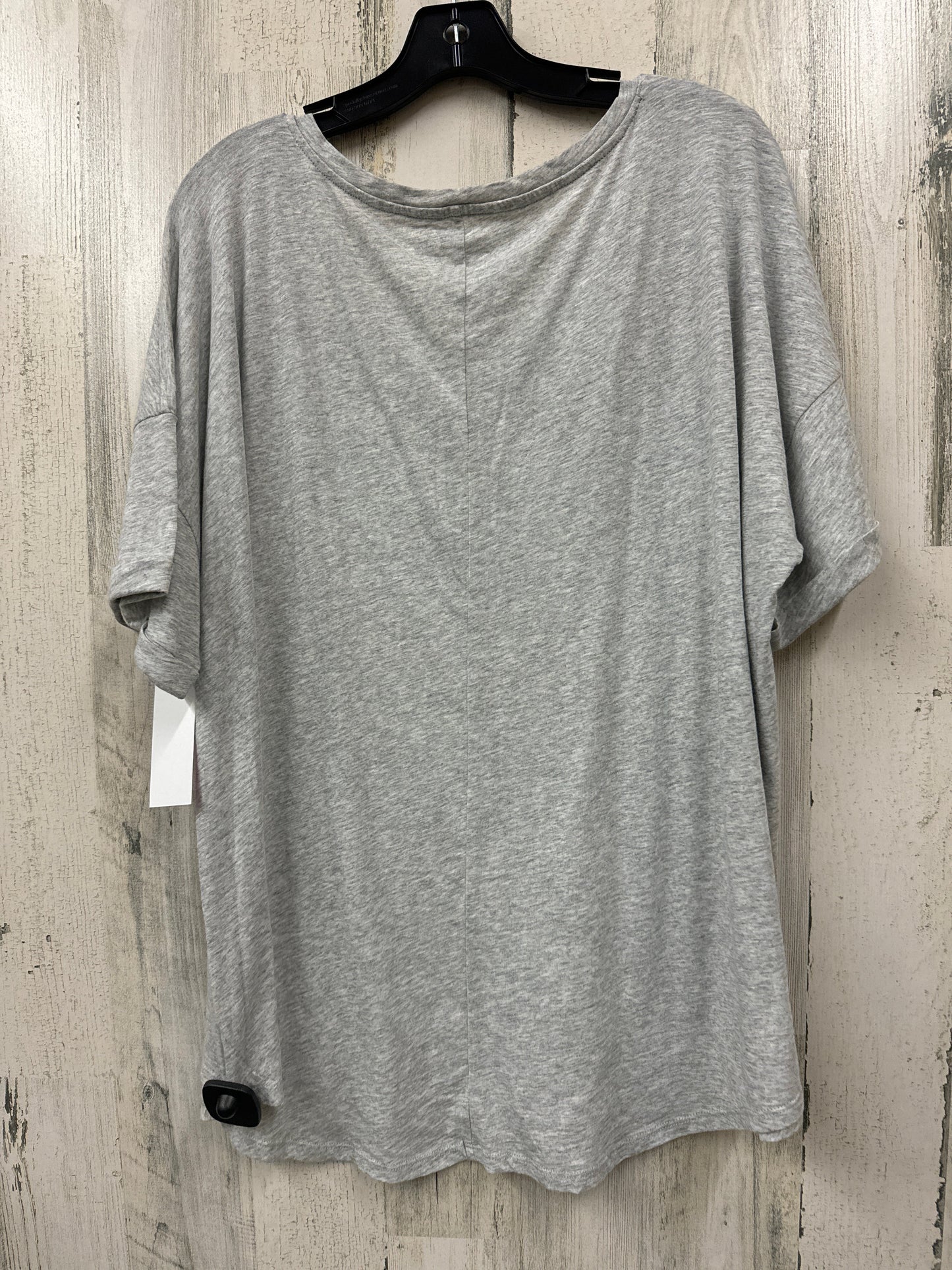 Grey Top Short Sleeve Basic Cmf, Size 2x